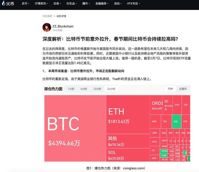 火币HTX社区：比特币节前意外拉升，春节期间比特币会持续拉高吗？